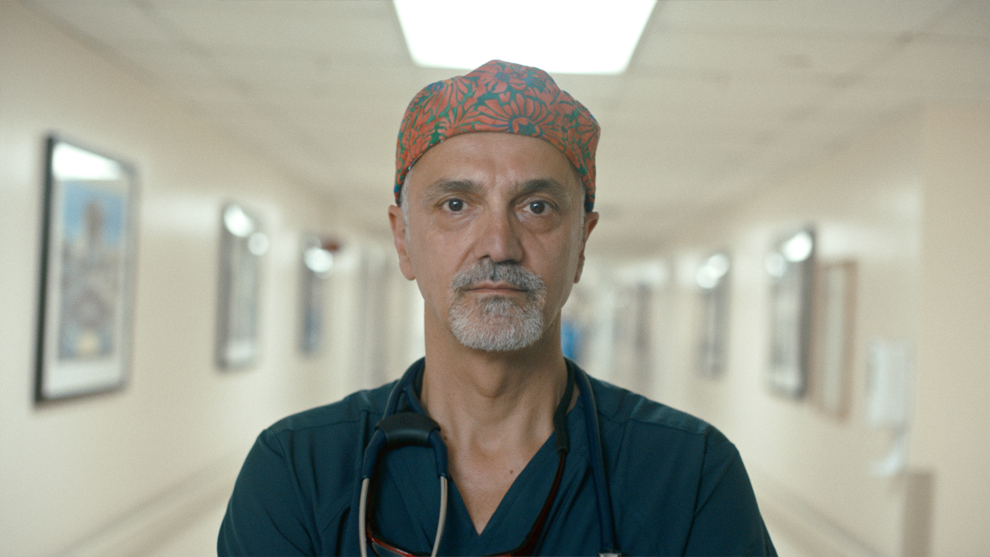 Doctor with a colorful cap