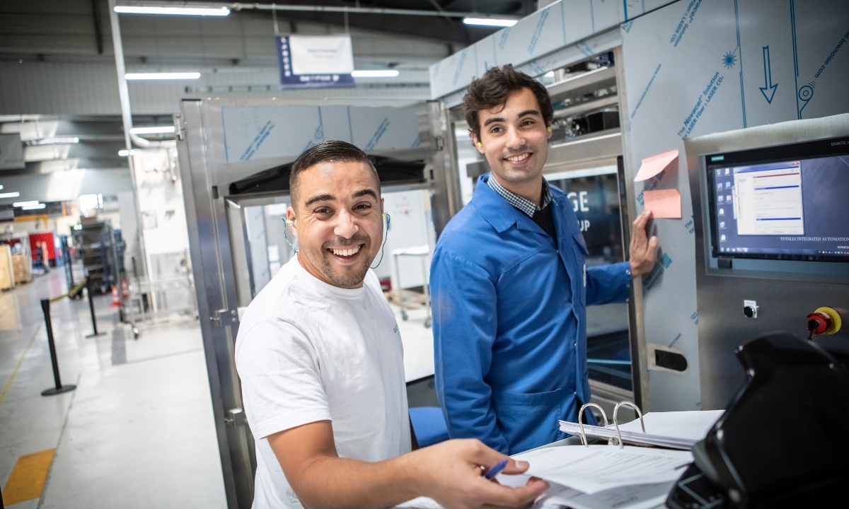 Employees smiling Employees smiling