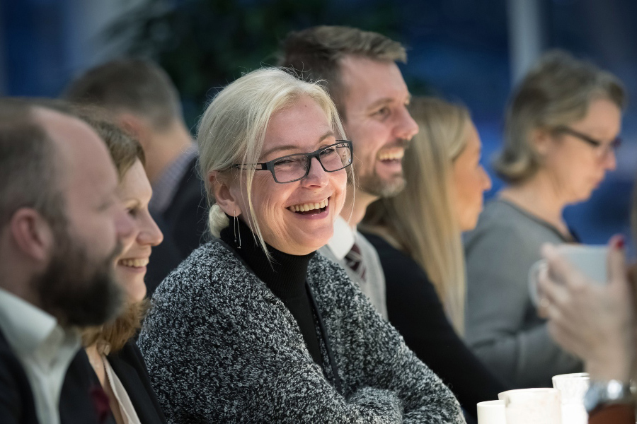 People laughing during meeting People laughing during meeting