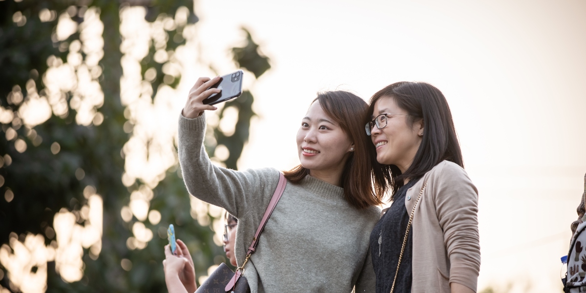 Women taking selfie Women taking selfie