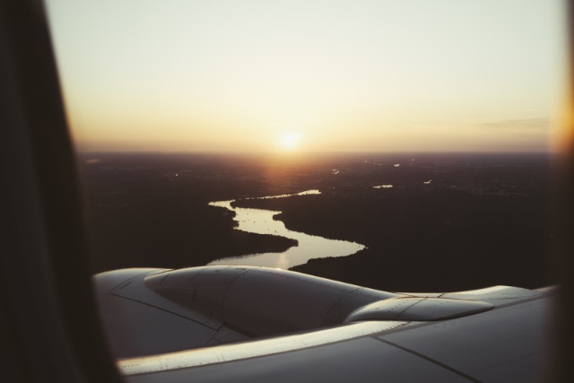 Plane and a view of a river