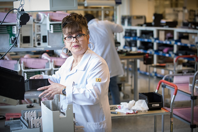 Woman in the laboratory