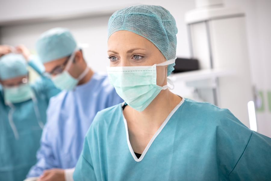 Nurse with a mask Nurse with a mask