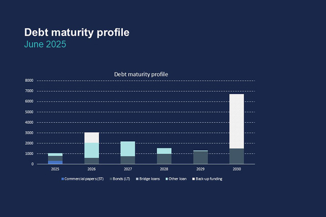 Debt maturity profile June 2025