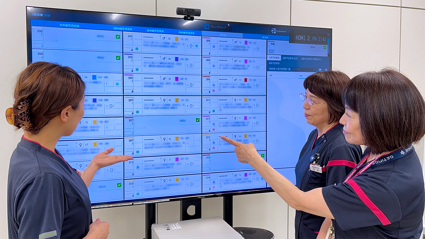 Hospital staff working with INSIGHT to increase bed management