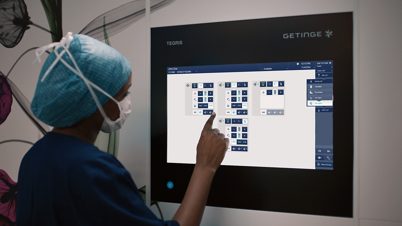 Nurse adjust Tegris OR Integration interface device management