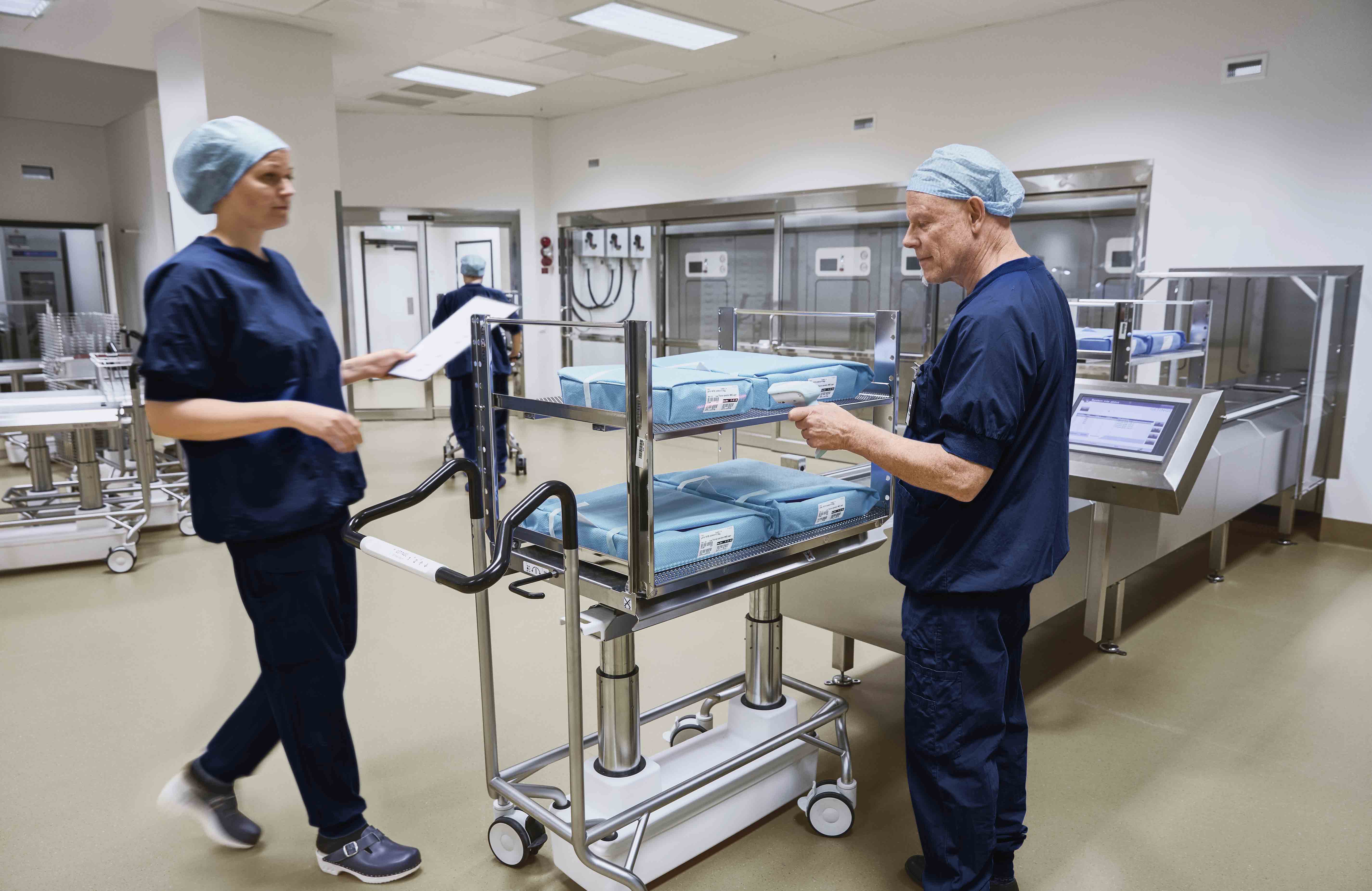 CSSDs technicians fast-tracking trays and instruments to ensure on-time delivery for surgeries