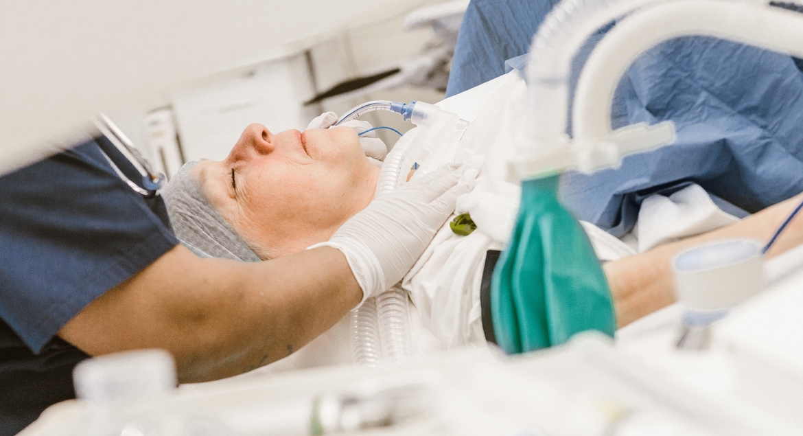 Patient under anesthesia