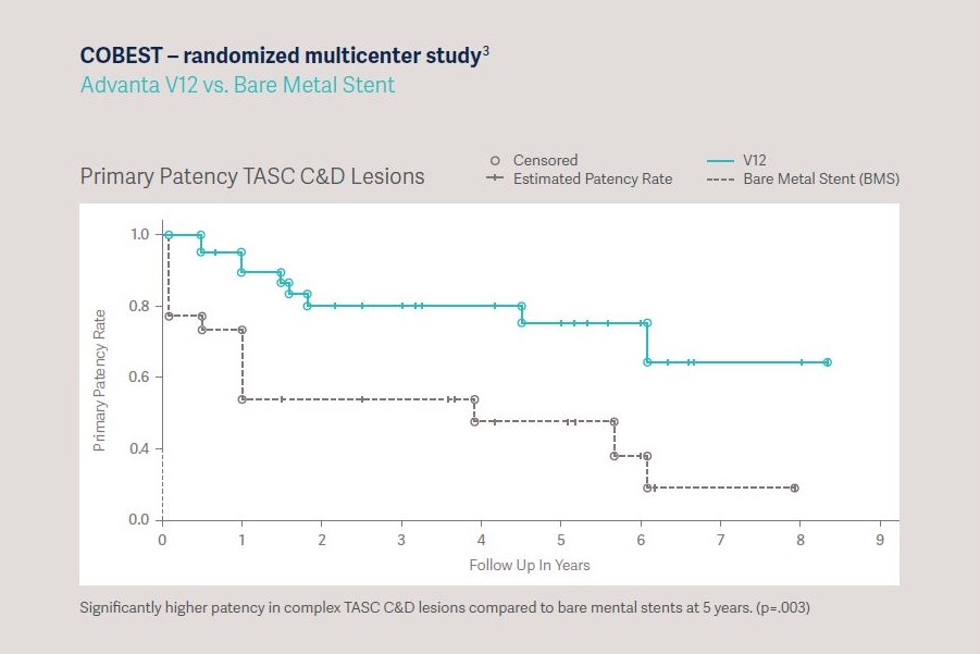 COBEST – randomized multicenter study - Advanta V12 vs. Bare Metal Stent