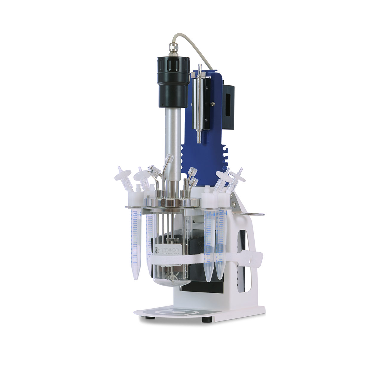 The Applikon miniBio is a multi-use glass autoclavable bioreactor for small volume cultivations