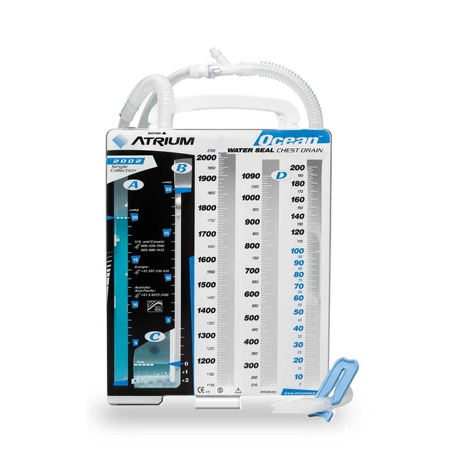 Easy-to-use wet subtion water seal chest drain. 