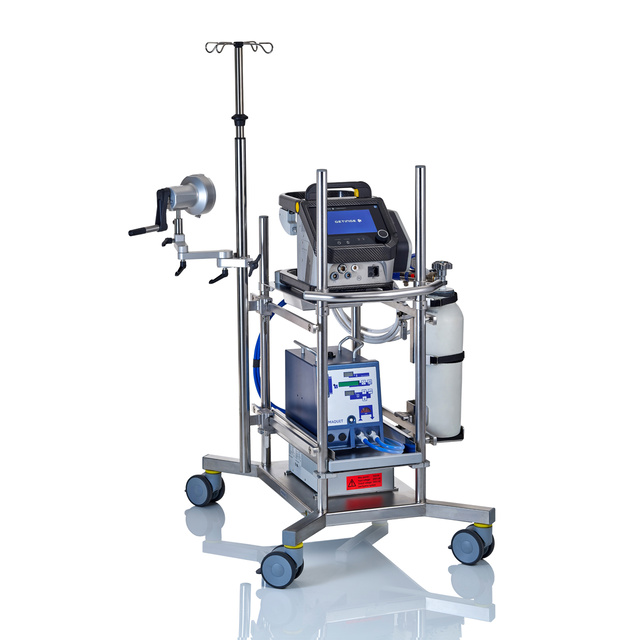 Cardiohelp II Extracorporeal Life Support on Sprinter Cart