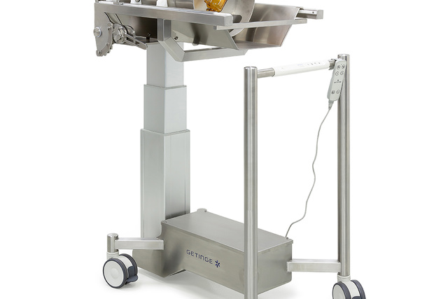Getinge DPTE® Transfer Trolley with a 350 stainless steel DPTE® Beta Container