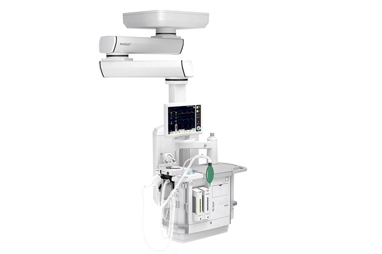 Flow-i ceiling mounted anesthesia machine
