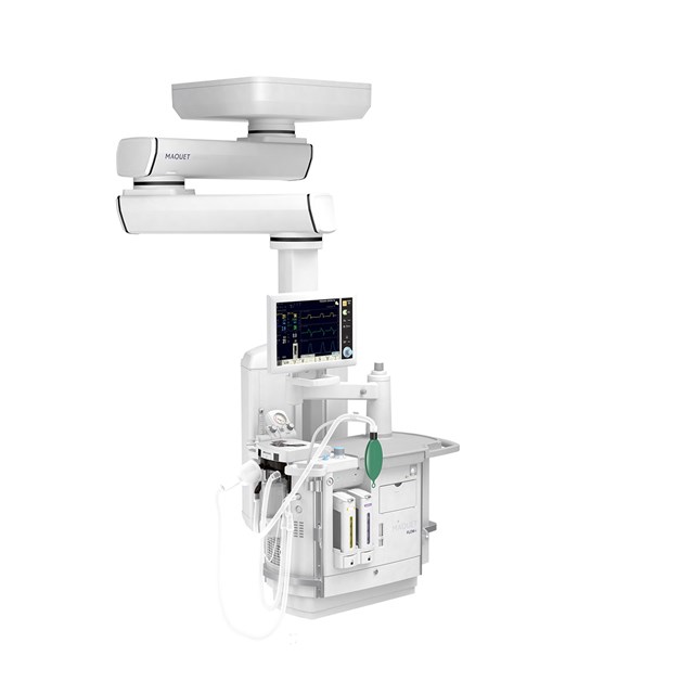 Getinge’s highly advanced and ceiling mounted Flow-i anesthesia machine is especially suitable for the Hybrid OR.