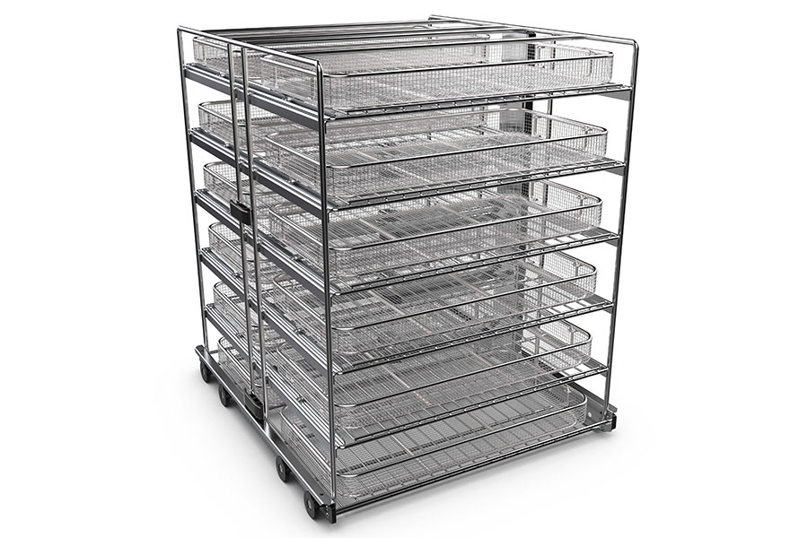 Getinge 6-level wash cart for up to 12 DIN trays 