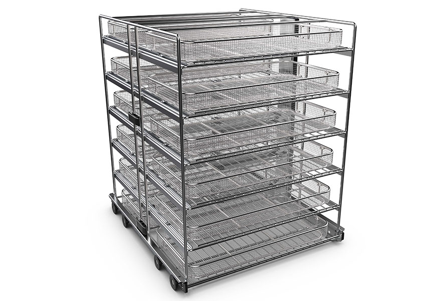 Getinge 6-level wash cart for up to 12 DIN trays Getinge 6-level wash cart for up to 12 DIN trays