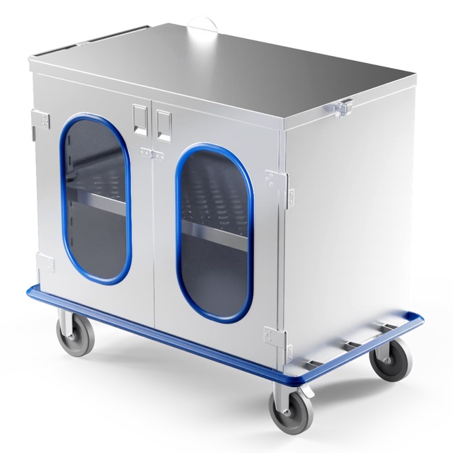 Double Door Medical Case Cart with Windows for SPD