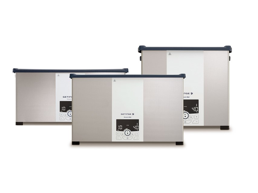 Getinge Elmasonic Med Ultrasonic Cleaning Units comes with modern design with easy-to-clean stainless steel surfaces 