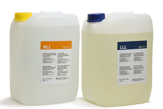 Two bottles of Lancer LLL Detergent & NLL Neutralizer
