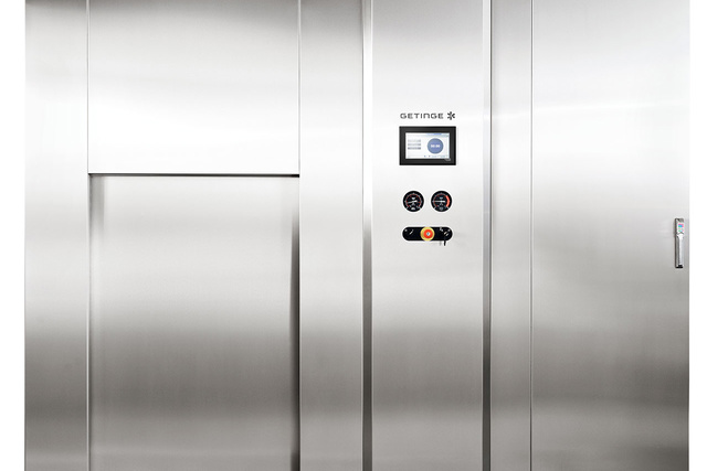 GSS R Steam Sterilizer for Lab and Biomedical research from the front with B&R control system
