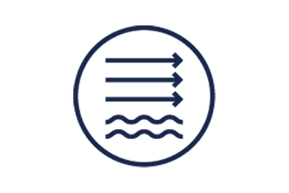 Tangential flow icon