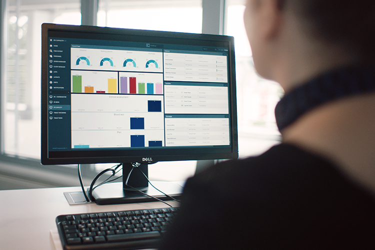 The patient flow management system INSIGHT delivers data dashboards The patient flow management system INSIGHT delivers data dashboards
