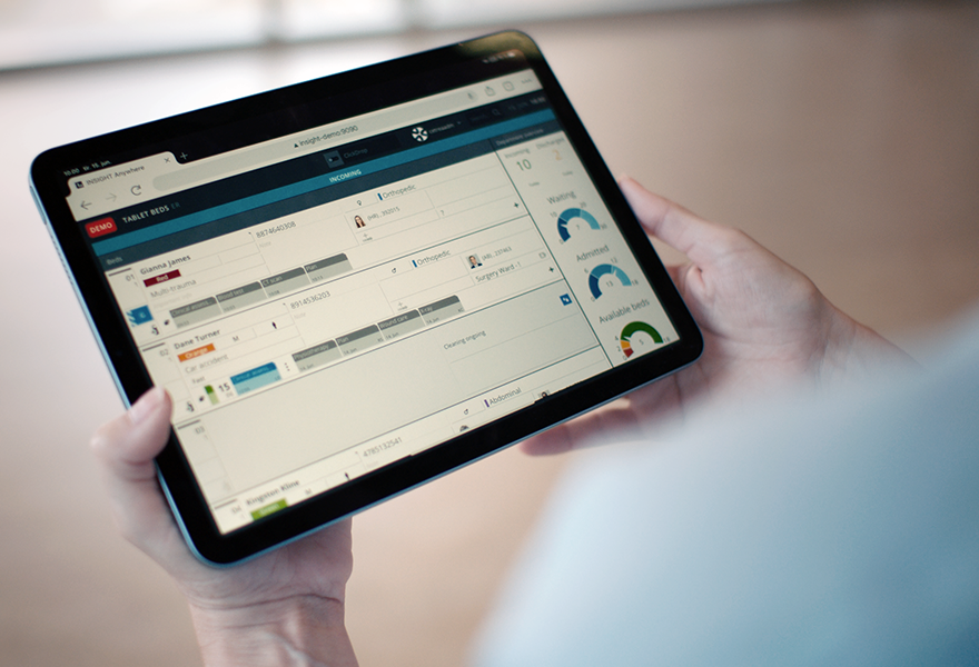 The patient flow management system delivers real-time dashborads The patient flow management system delivers real-time dashborads