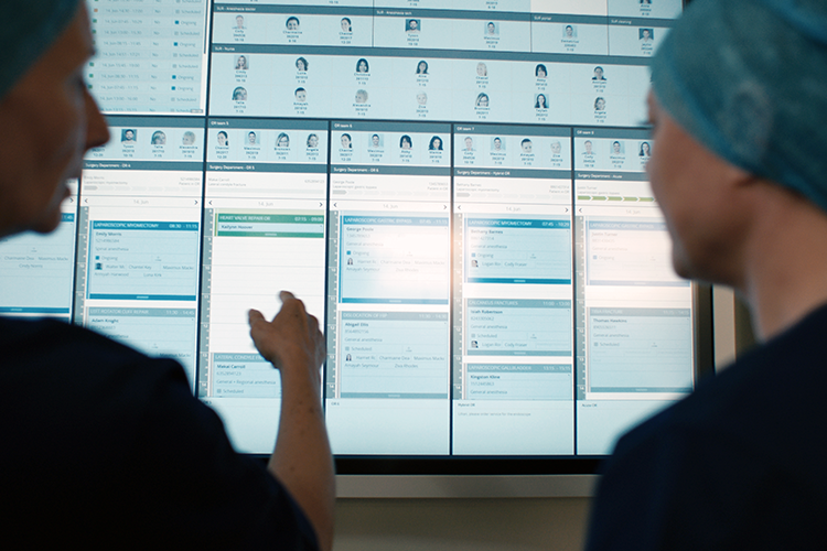 INSIGHT patient flow management system from Getinge shows surgery calendar INSIGHT patient flow management system from Getinge shows surgery calendar