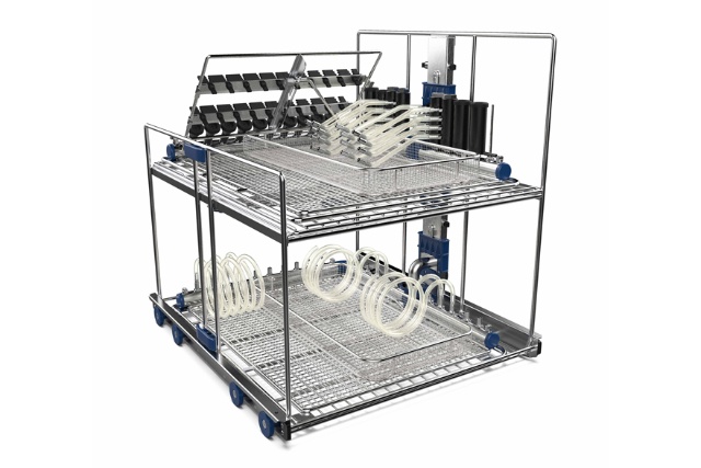 instrument wash cart 2 level with two L modules 46 series