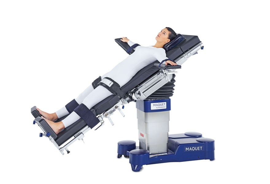 Maquet Alphamaxx OR table allows adaptation to the patient’s body size.
