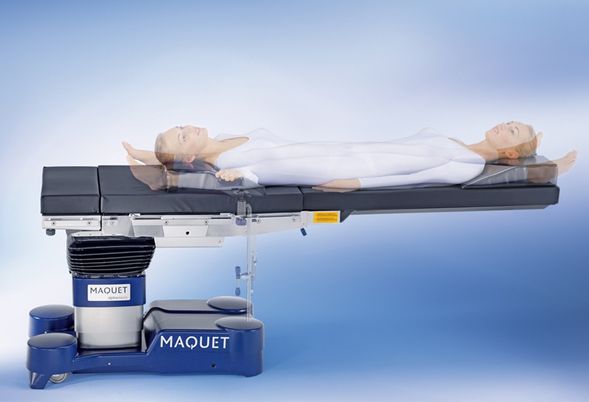 Patient lying on Maquet Alphamaxx Patient lying on Maquet Alphamaxx