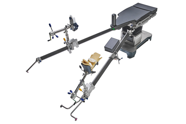 Photoshoot of the traction adapter to be use with Maquet Corin operating table