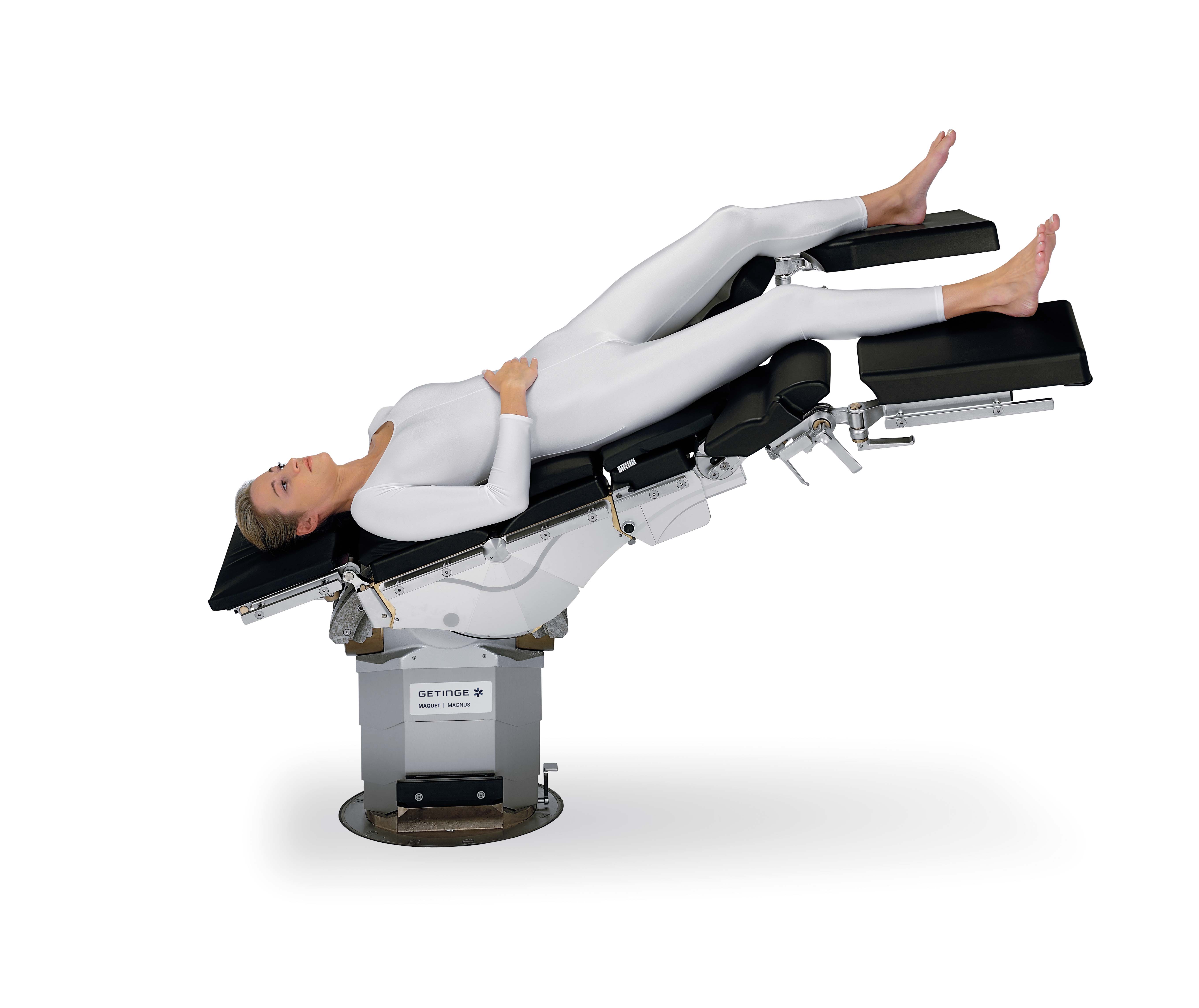 Maximum head down position up to 80° with simultaneous lateral tilt up to 45° Maximum head down position up to 80° with simultaneous lateral tilt up to 45°