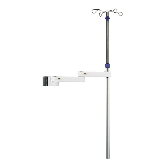 Maquet Moduevo ceiling supply units IV Poles can  accommodate up to 50 kg of  infusion pumps, bags and more.