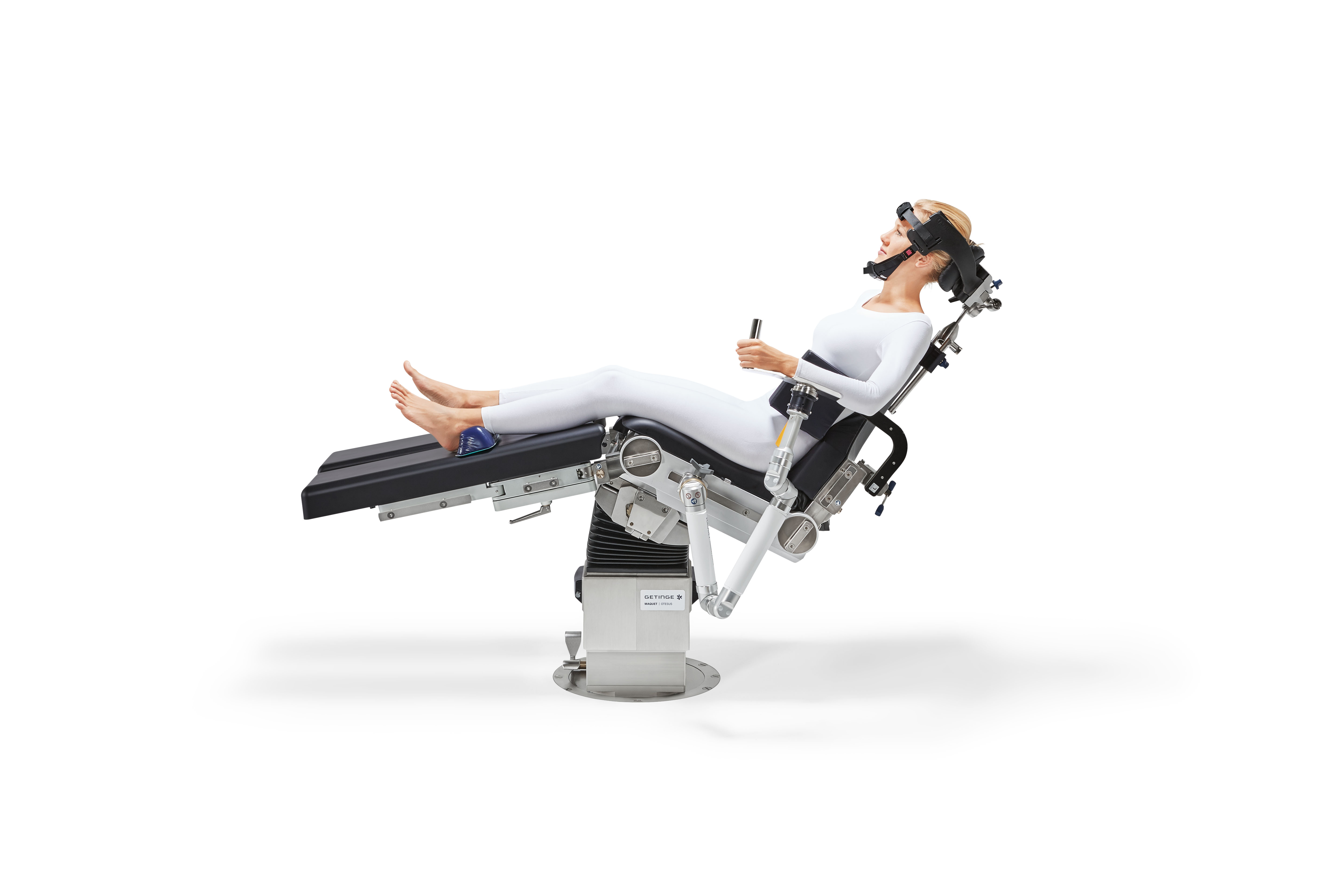 Patient laying on the otesus surgical table from Getinge