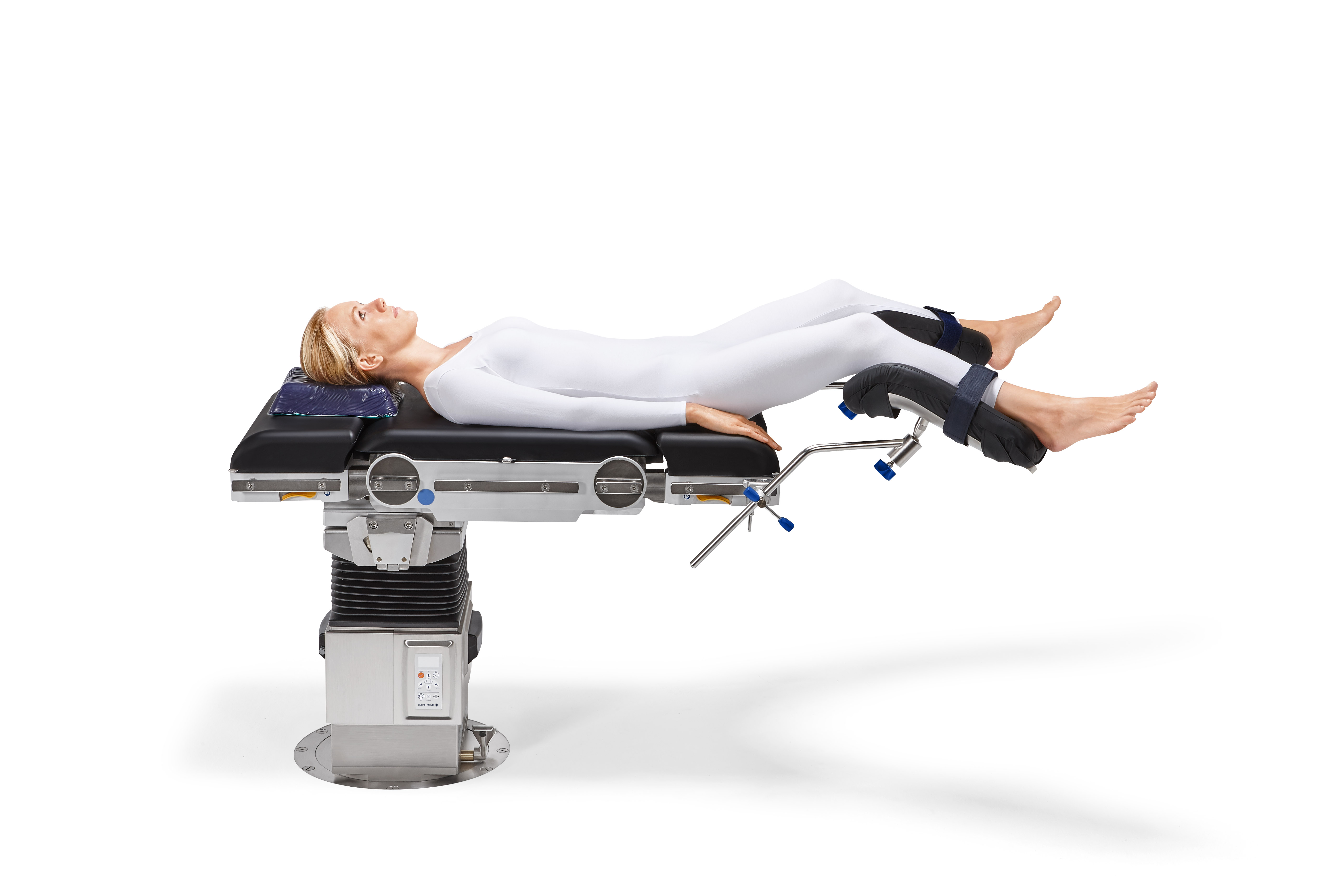 patient lying down on operating table in gynaecological and urological surgery position patient lying down on operating table in gynaecological and urological surgery position