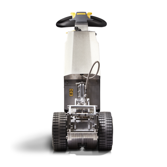 MasterMover electric tugs include safety features such as a warning horn, anti-crush button, automatic braking, and a battery monitoring system.