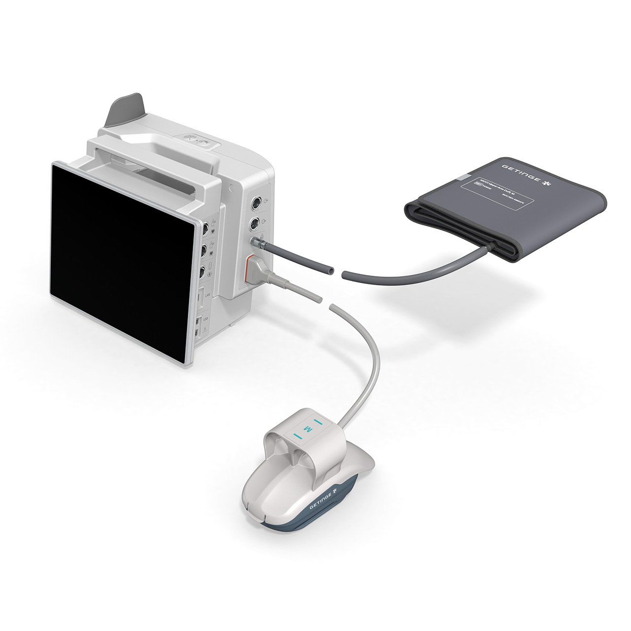 Compact design of NICCI and PulsioFlex provides small footprint and continuous noninvasive parameter during surgery. 