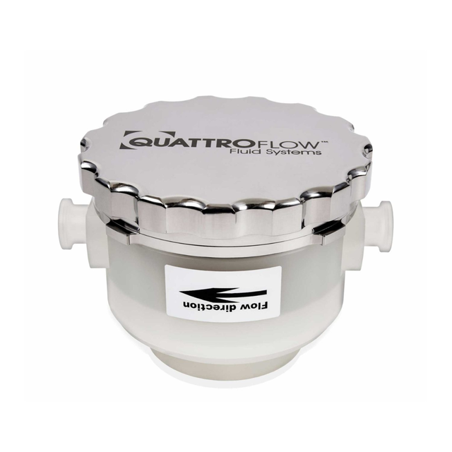 The PSG Bitoech Quattroflow EZ-Set single-use pump chamber is ready for quick installation.