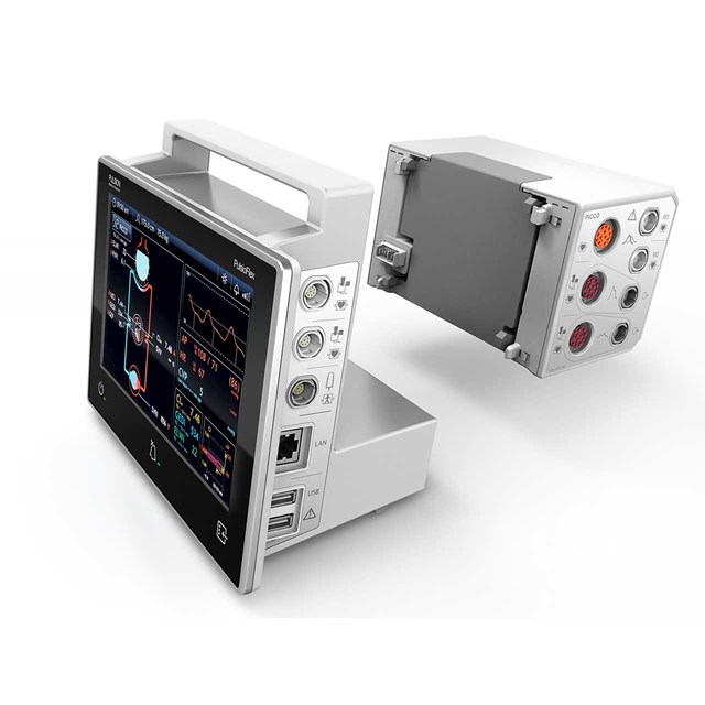 The PulsioFlex monitoring platform is a flexible visualization device for advanced patient monitoring for the ICU and OR. 