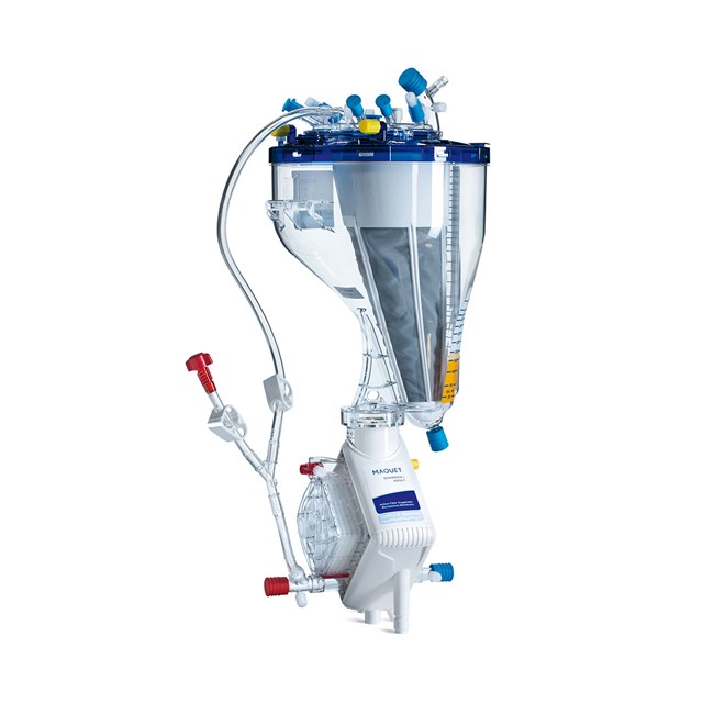 The VKMO combines Quadrox-i adult or small adult oxygenator with the VHK 70000 / 71000 reservoir to a solid combination.