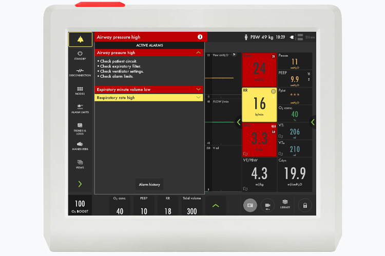 Servo-air alarm management