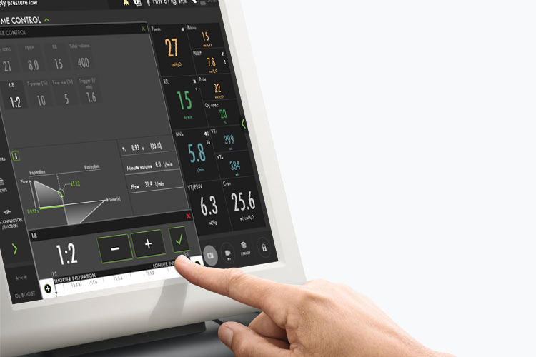 Servo-air studio product hand touching screen Servo-air studio product hand touching screen