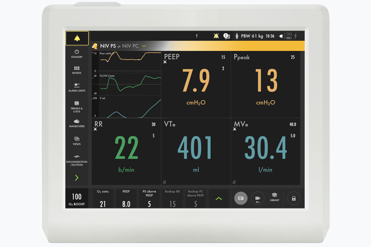 Getinge Servoair® NIV the non invasive wall gas independant ventilator