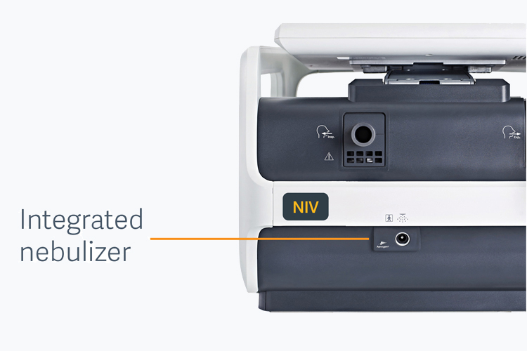 Servo-air NIV integrated nebulizer