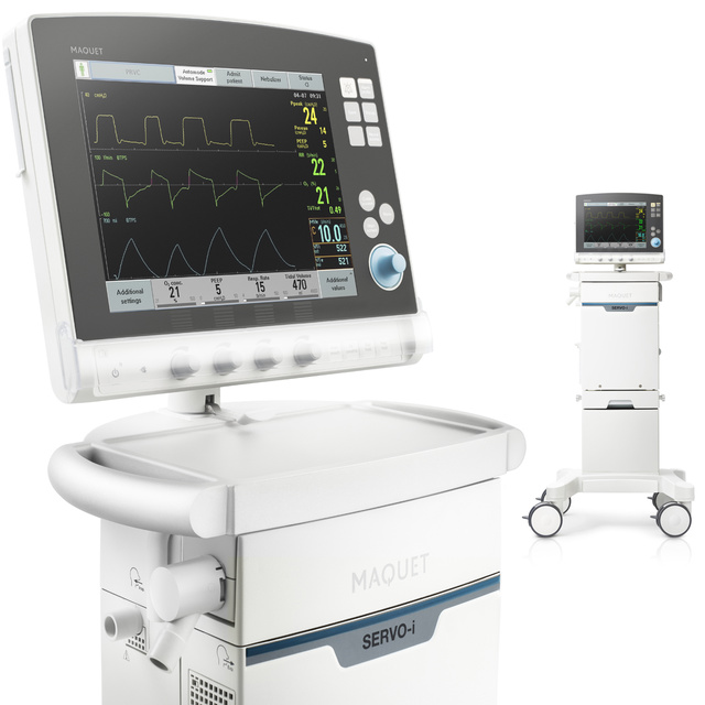 Getinge Servo-i mechanicalventilator screen showing Automodeventilation mode