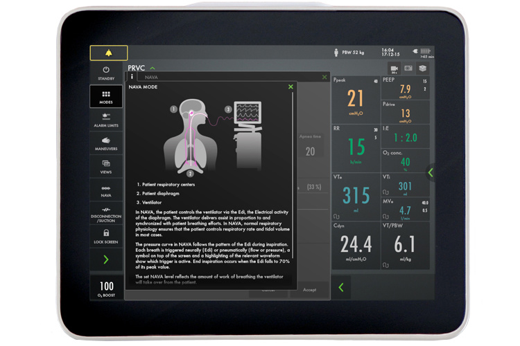 Getinge Servou® the simple to use safer to learn mechanical ventilator