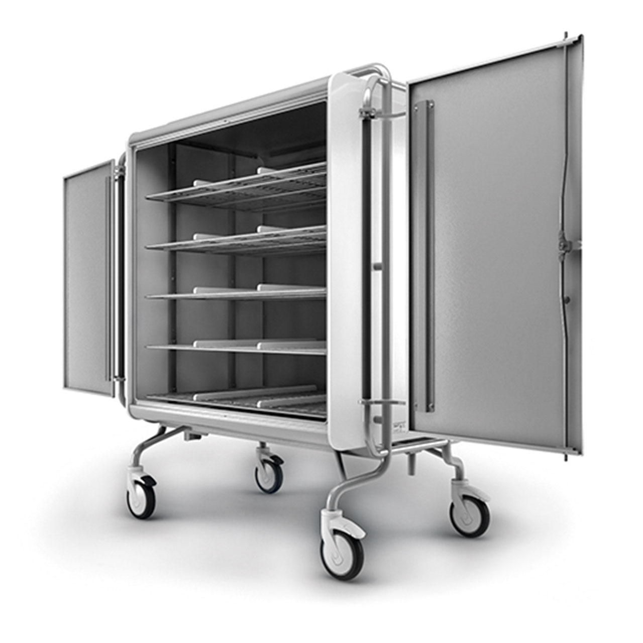 The doors can be opened 260° and fixed in the open position – very convenient when loading and unloading. 