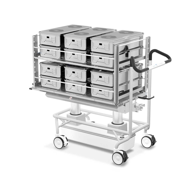 A line of carefully designed trolleys that takes loading and distribution of instruments to a completely new level